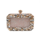 Sugarcrush beige luxury Resin Bridal embellished clutch - SUGARCRUSH