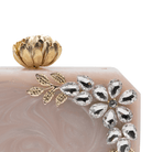 Sugarcrush beige luxury Resin Bridal embellished clutch - SUGARCRUSH