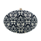 Sugarcrush Black Leaves Printed Clutch - SUGARCRUSH