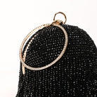 Sugarcrush Bridal Bejewelled Round Tassel Bag - SUGARCRUSH