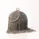 Sugarcrush Bridal Bejewelled Round Tassel Bag - SUGARCRUSH