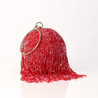 Sugarcrush Bridal Bejewelled Round Tassel Bag - SUGARCRUSH