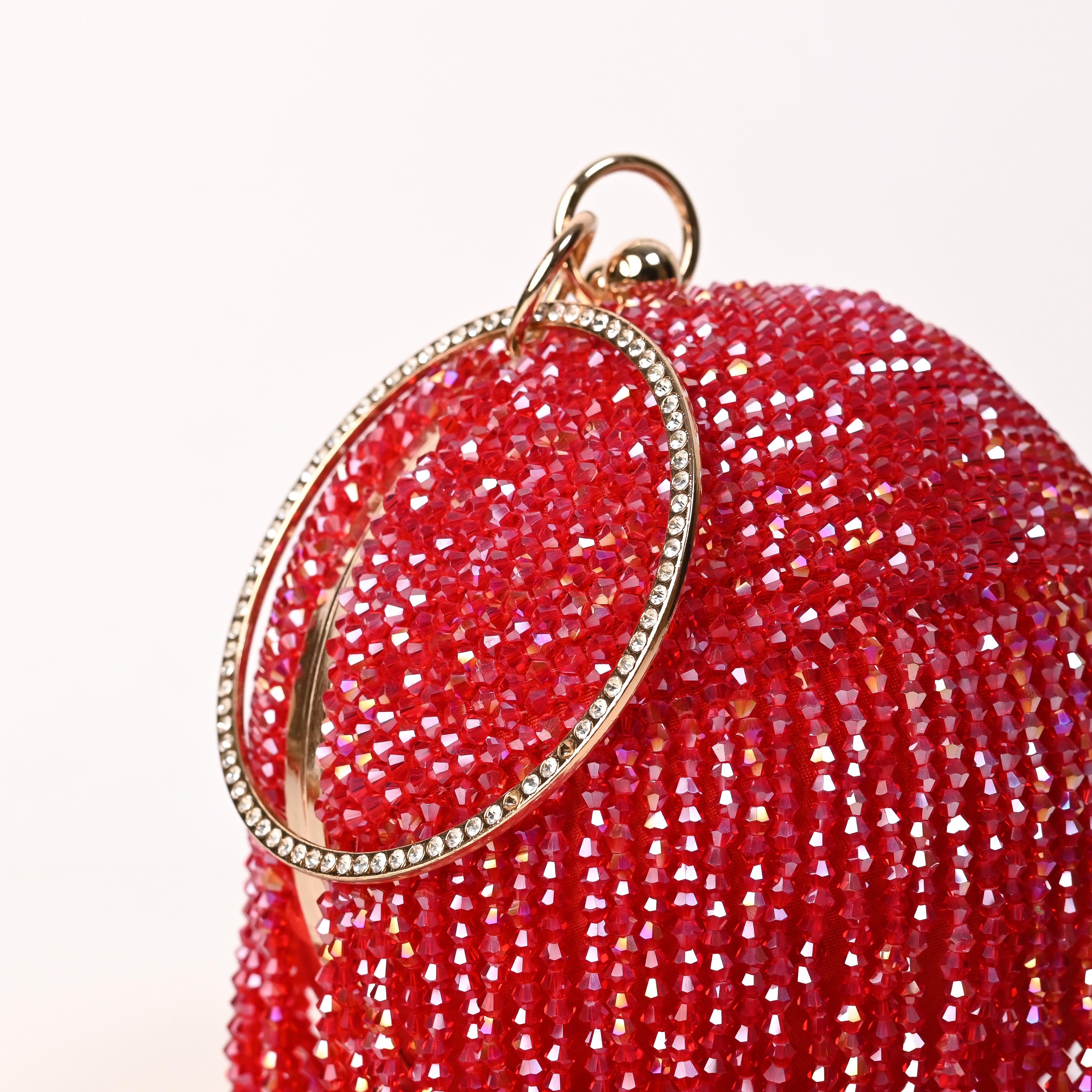 Sugarcrush Bridal Bejewelled Round Tassel Bag - SUGARCRUSH