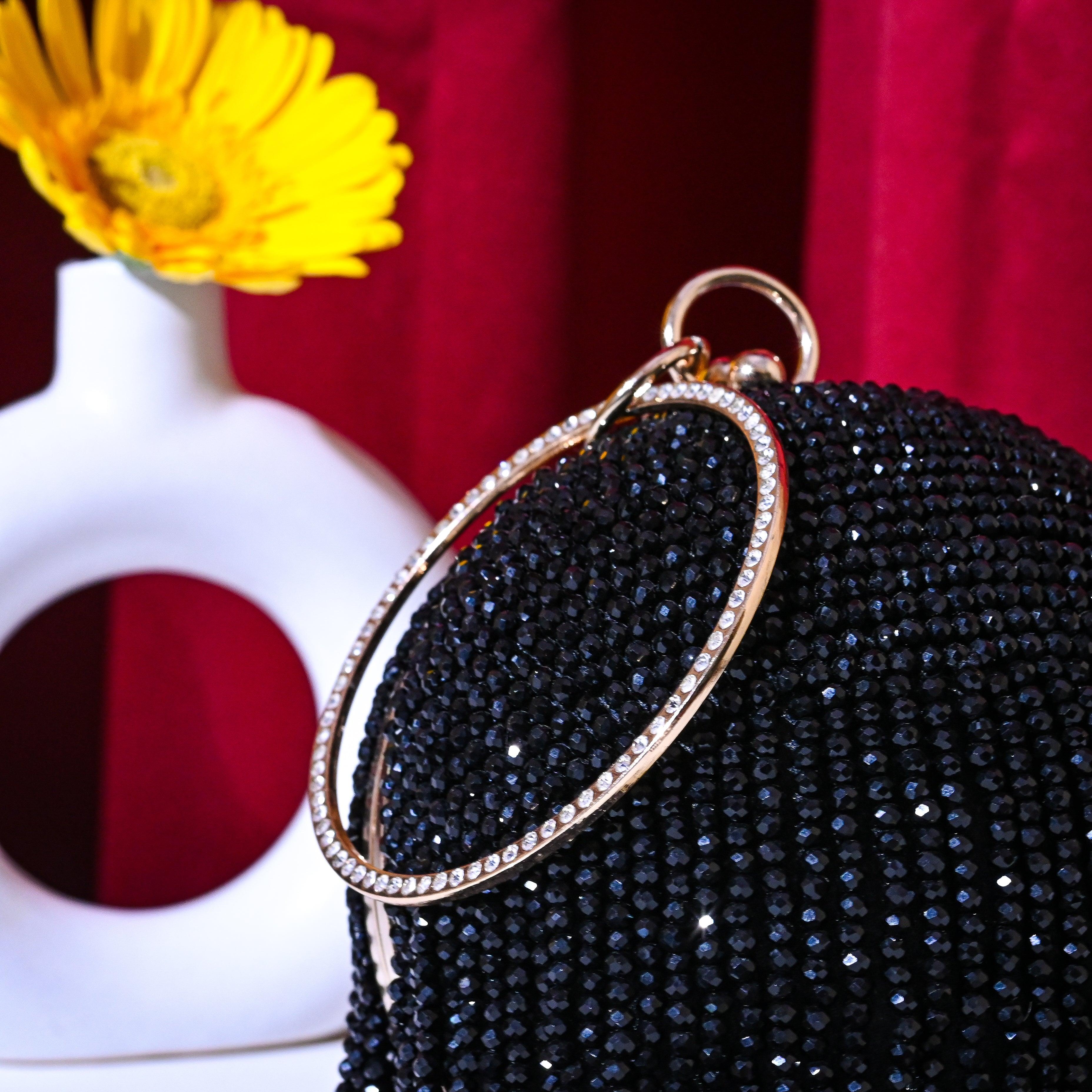 Sugarcrush Bridal Bejewelled Round Tassel Bag - SUGARCRUSH