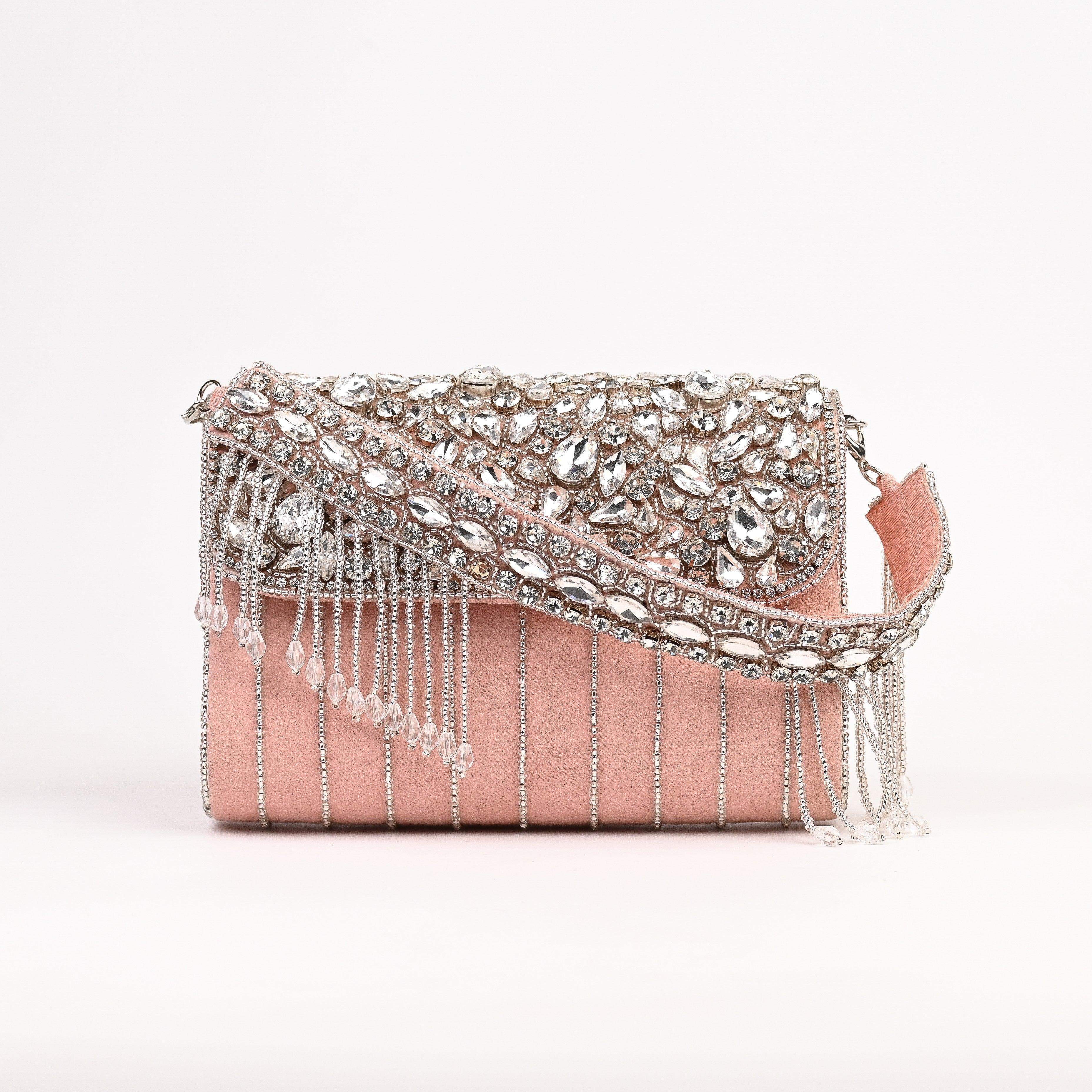 Sugarcrush bridal Crystal Luxury Bag-Peach - SUGARCRUSH