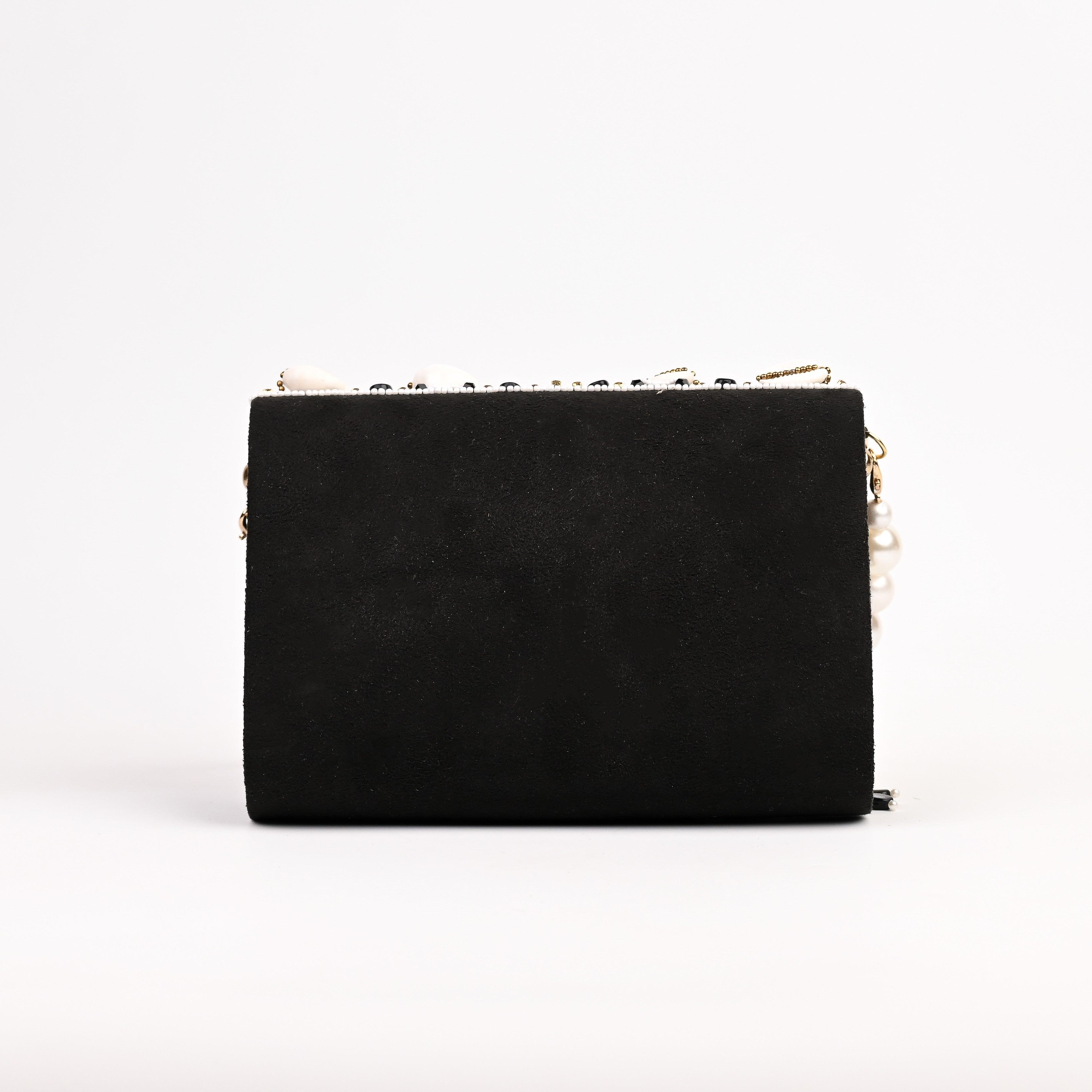 Sugarcrush bridal Embellished Pearl Luxury Bag-black - SUGARCRUSH