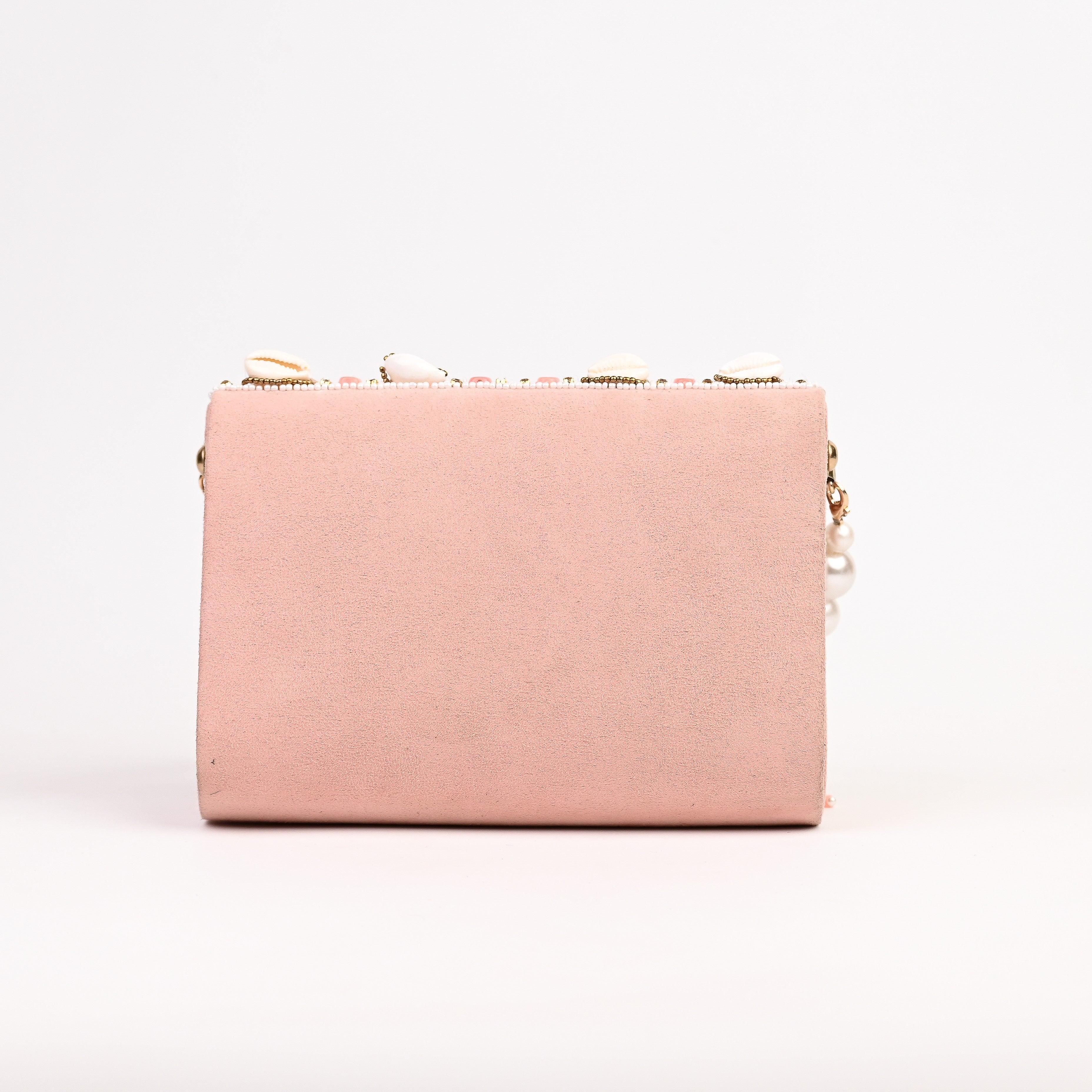 Sugarcrush bridal Embellished Pearl Luxury Bag-Peach - SUGARCRUSH