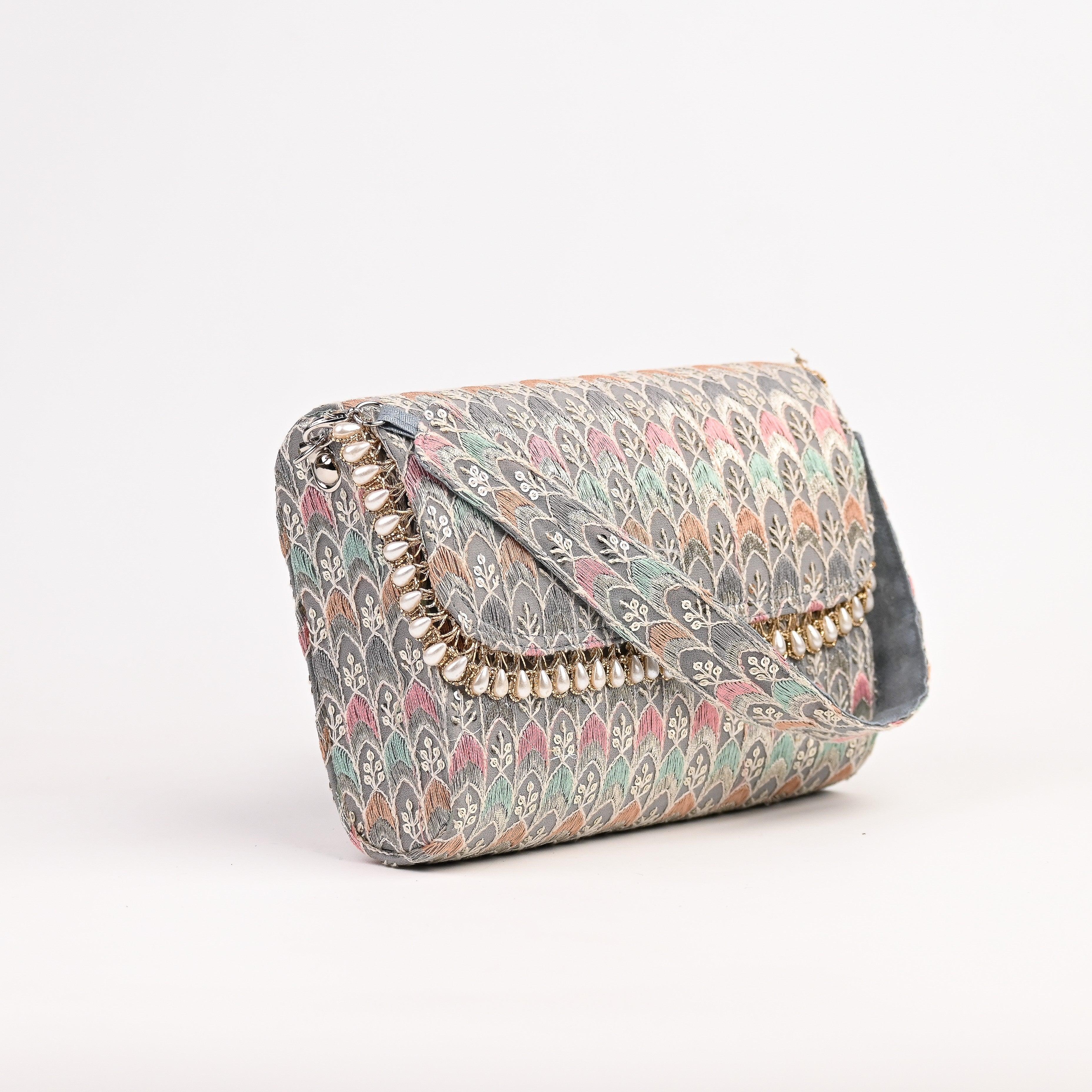 Sugarcrush bridal Embroidered Luxury Bag-Multicolor - SUGARCRUSH