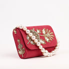 Sugarcrush bridal Embroidered Luxury Bag-Red - SUGARCRUSH