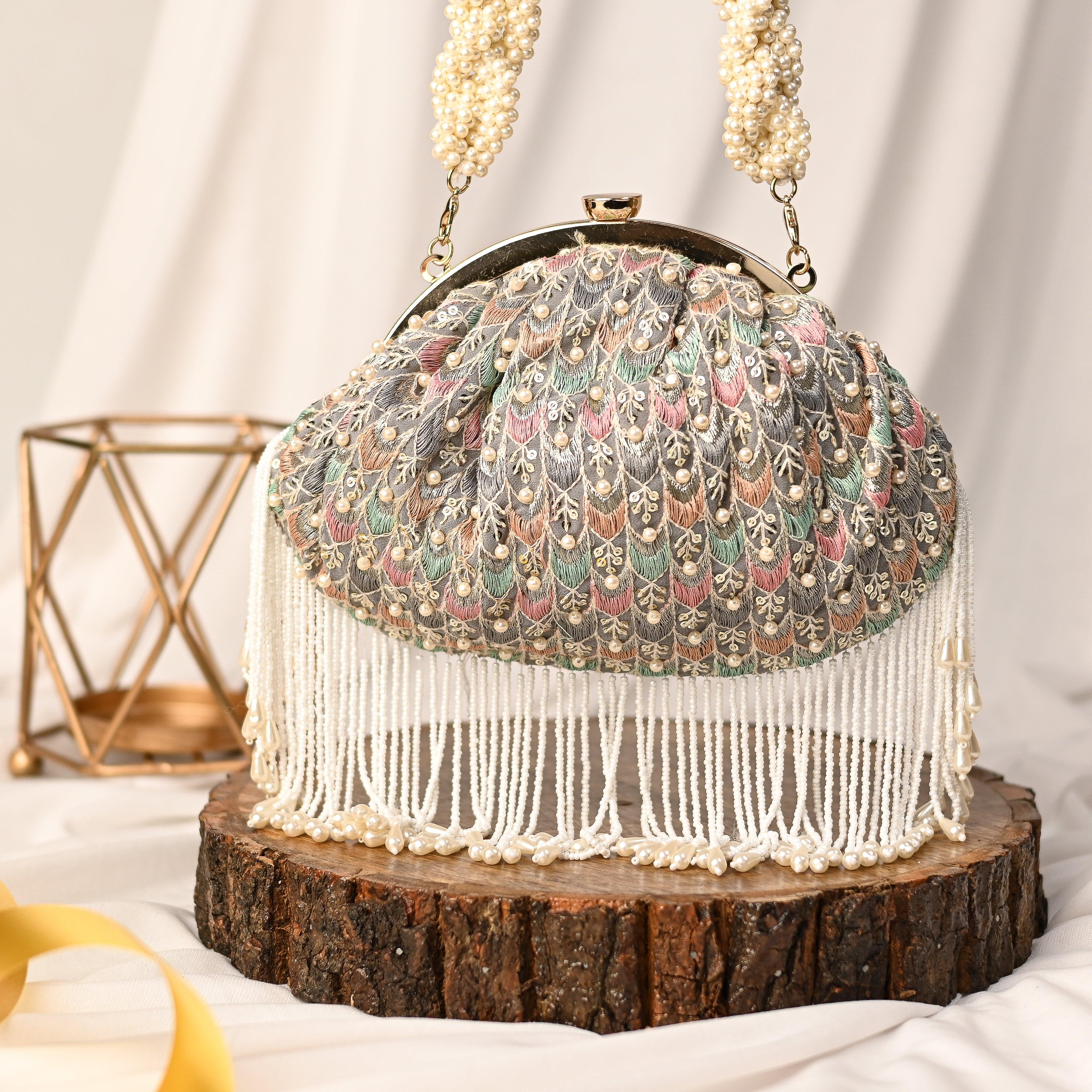 Sugarcrush bridal Monroe Embroidered Luxury Bag-Multicolor - SUGARCRUSH