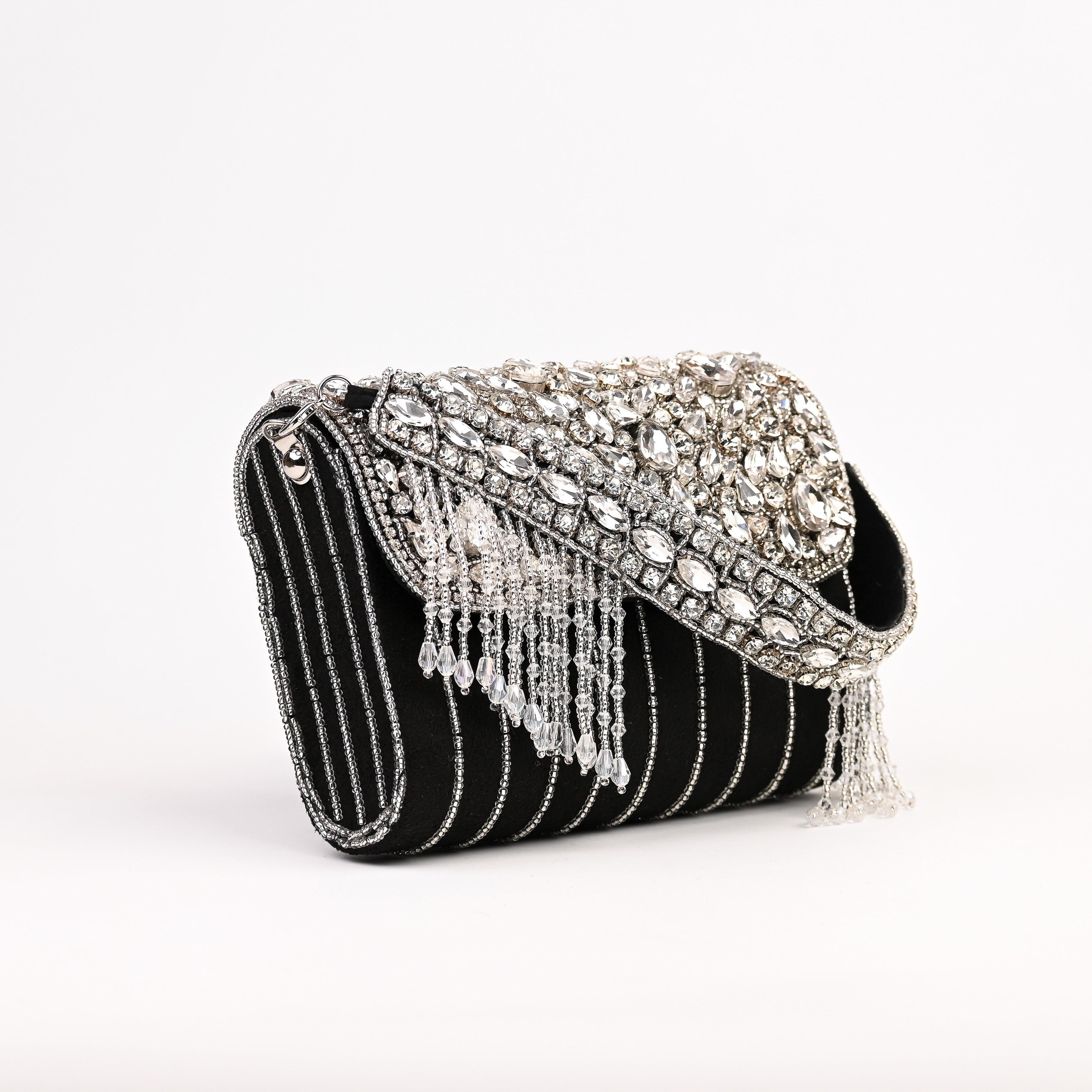 Sugarcrush bridal wedding Crystal Luxury Bag -Black - SUGARCRUSH