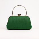 Sugarcrush Crystal Bridal Feather Luxury Bag-GREEN - SUGARCRUSH