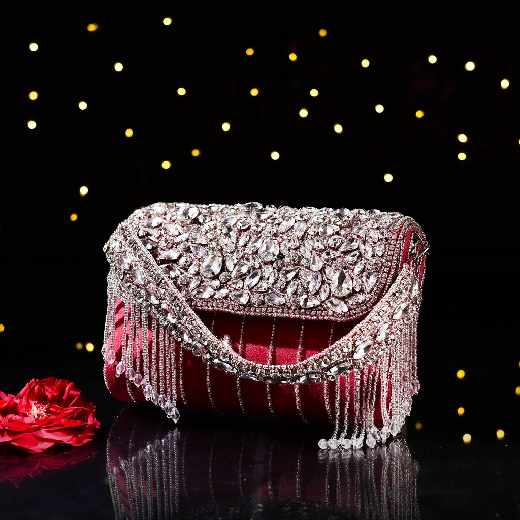 Sugarcrush Crystal Luxury Bag-Red - SUGARCRUSH