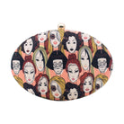 Sugarcrush Faces oval Printed Clutch - SUGARCRUSH