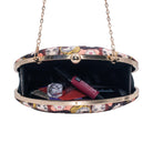 Sugarcrush Faces oval Printed Clutch - SUGARCRUSH