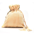 Sugarcrush Gold Luxury Potli Bag With Drawstring Closure - SUGARCRUSH