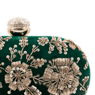 Sugarcrush green embroidered Clutch - SUGARCRUSH