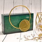 Sugarcrush green luxury embellished clutch with handle - SUGARCRUSH