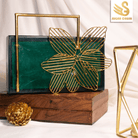 Sugarcrush green luxury embellished clutch with handle - SUGARCRUSH