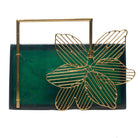 Sugarcrush green luxury embellished clutch with handle - SUGARCRUSH