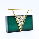 Sugarcrush Green luxury embellished clutch with handle - SUGARCRUSH