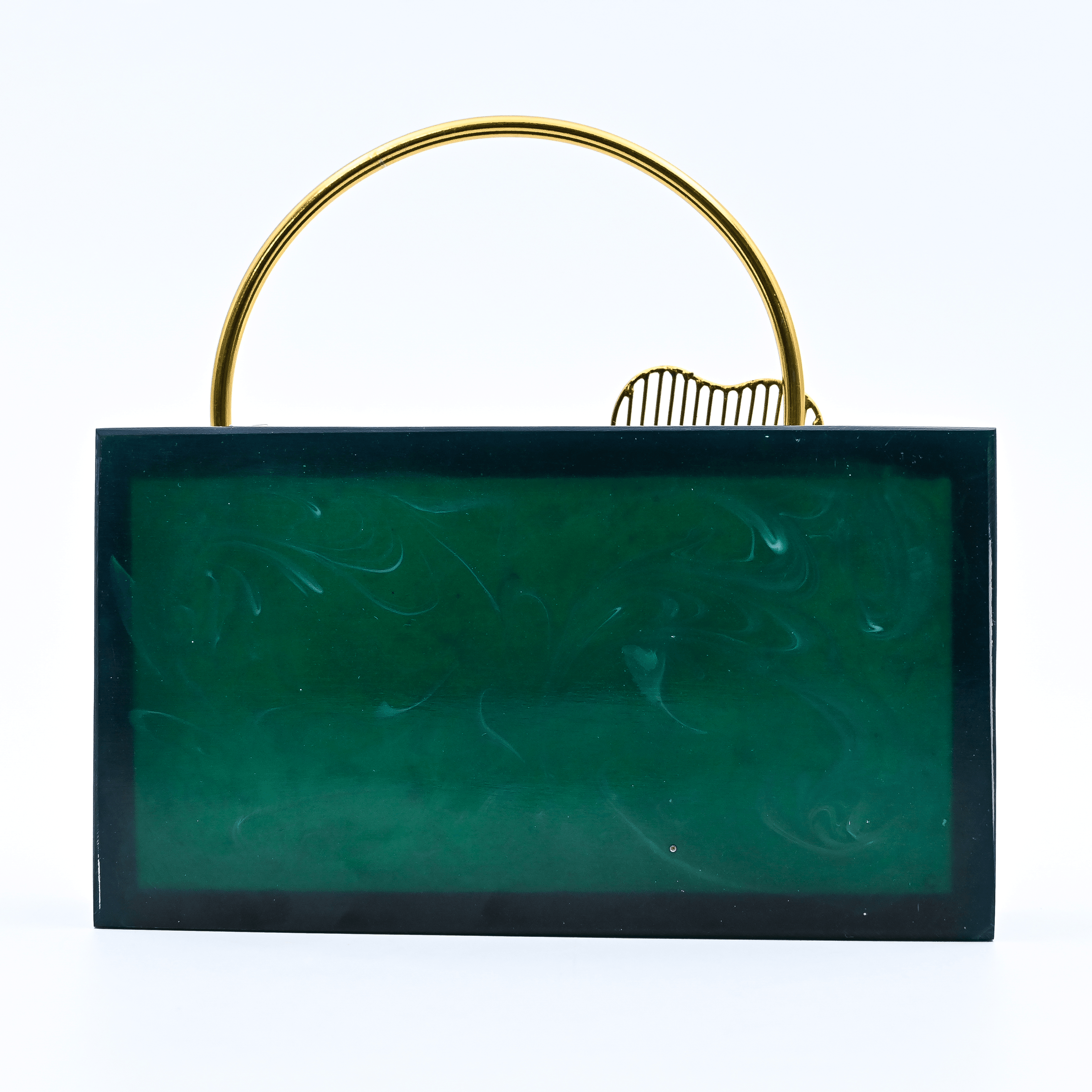 Sugarcrush Green luxury embellished clutch with handle - SUGARCRUSH