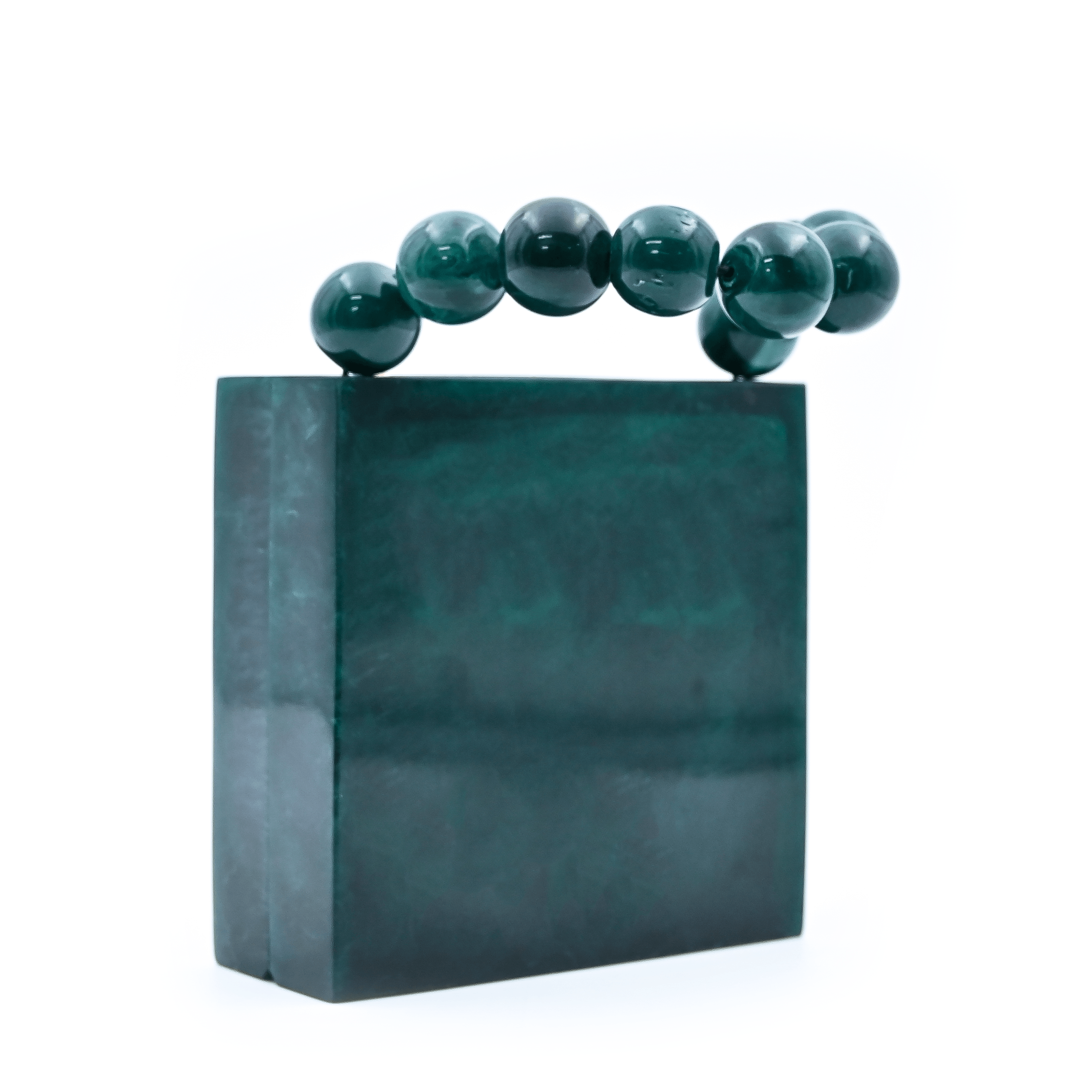 Sugarcrush Green luxury Mini embellished clutch with pearl handle - SUGARCRUSH