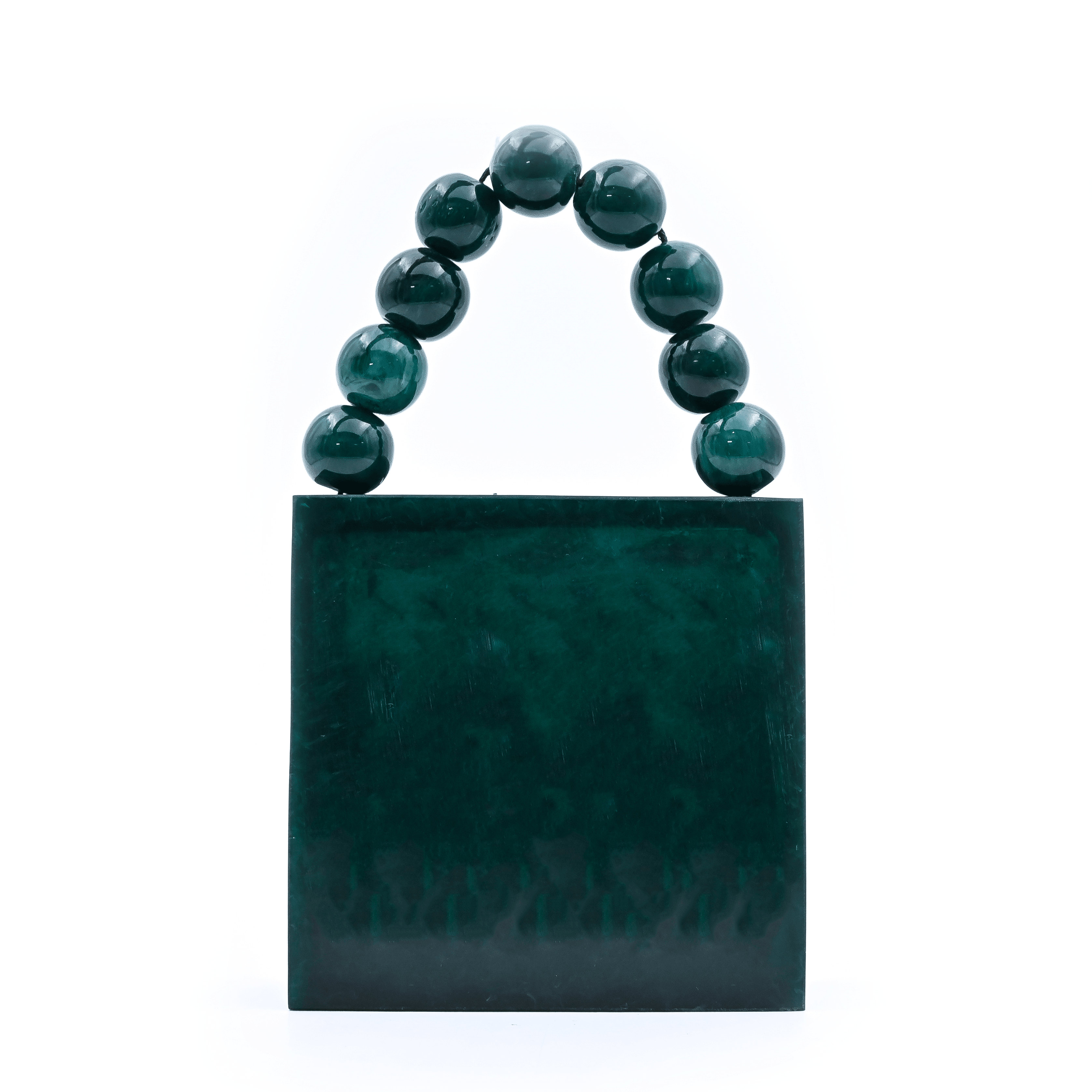 Sugarcrush Green luxury Mini embellished clutch with pearl handle - SUGARCRUSH