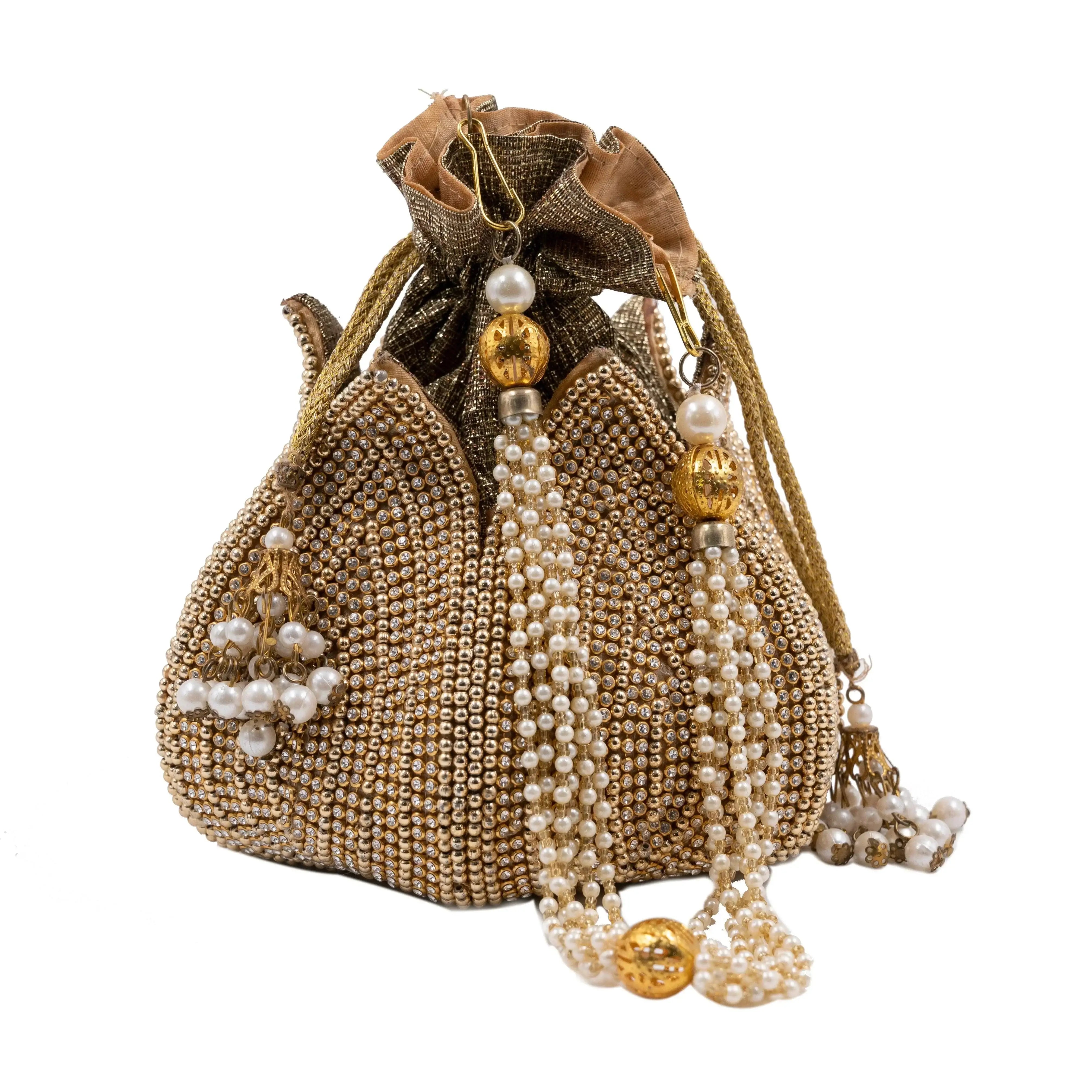 Rima Embroidered Mini Lotus Potli - SUGARCRUSH