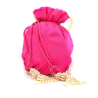 Sugarcrush Orange Luxury Potli Bag With Drawstring Closure - SUGARCRUSH