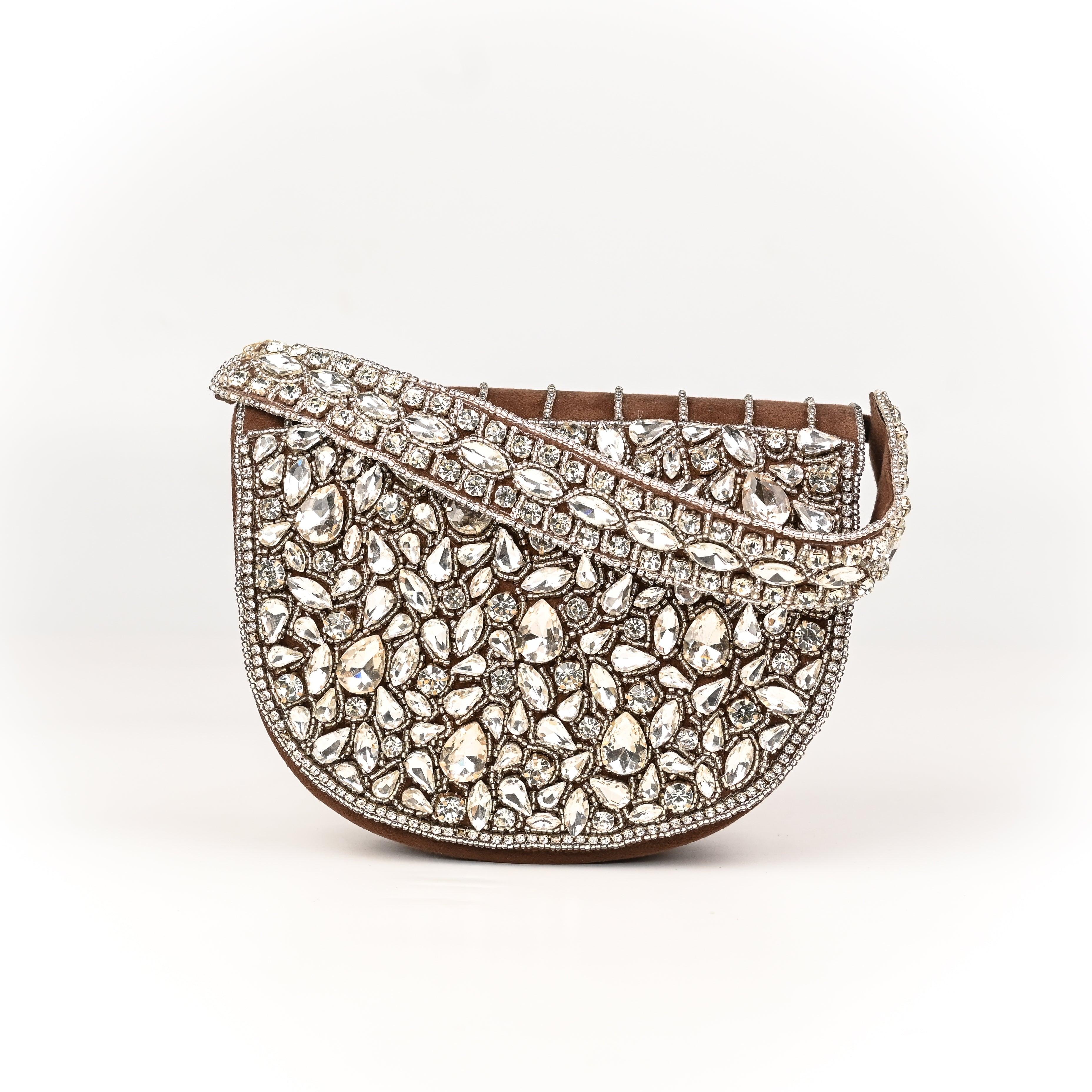 Sugarcrush Oval bridal Crystal Luxury Bag - SUGARCRUSH