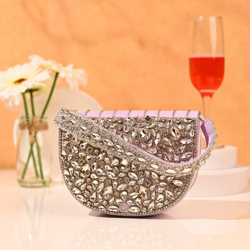 Sugarcrush Oval bridal Crystal Luxury Bag - SUGARCRUSH