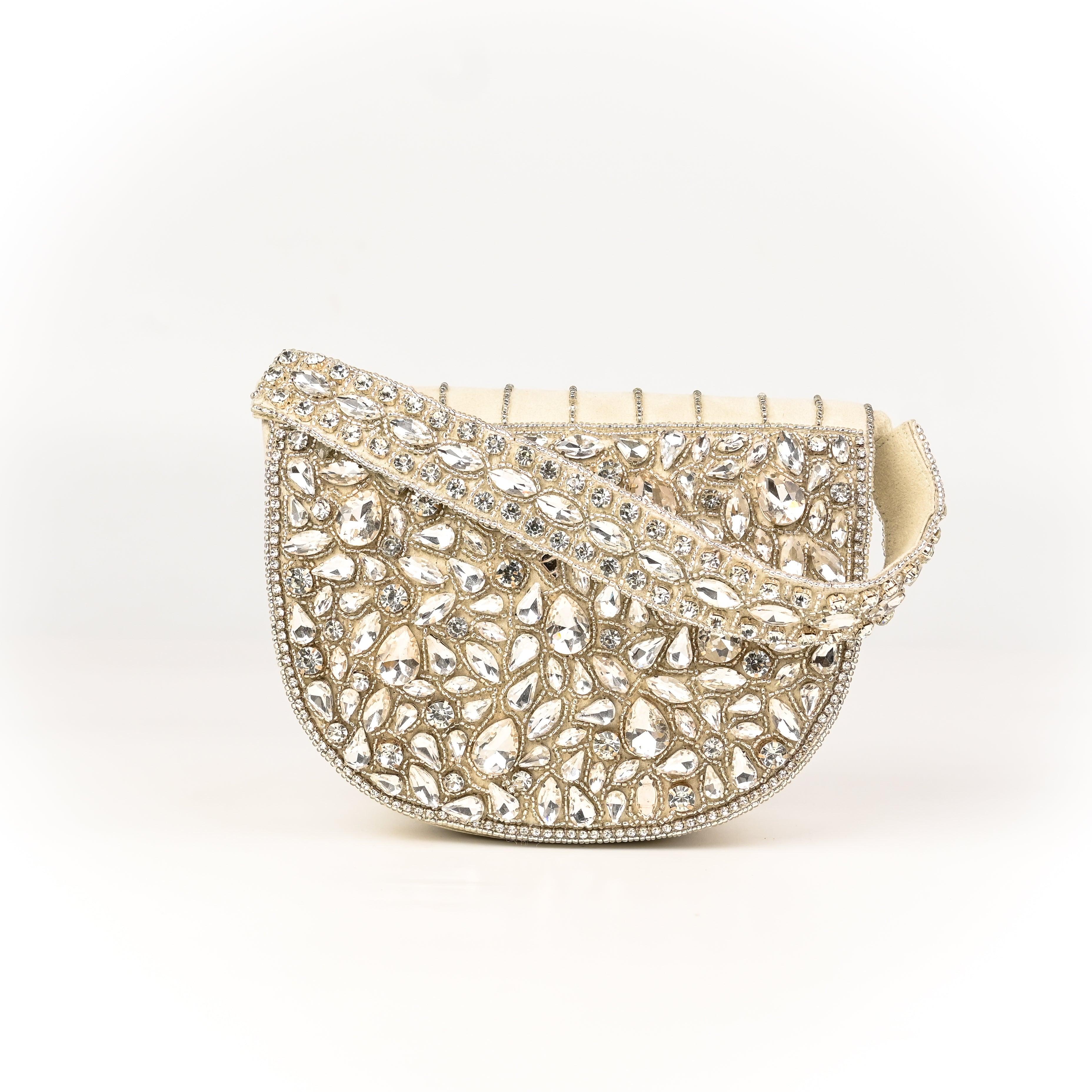 Sugarcrush Oval bridal Crystal Luxury Bag - SUGARCRUSH