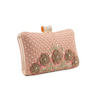 Sugarcrush Peach embroidered Clutch - SUGARCRUSH