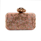 Sugarcrush peach embroidered Clutch - SUGARCRUSH