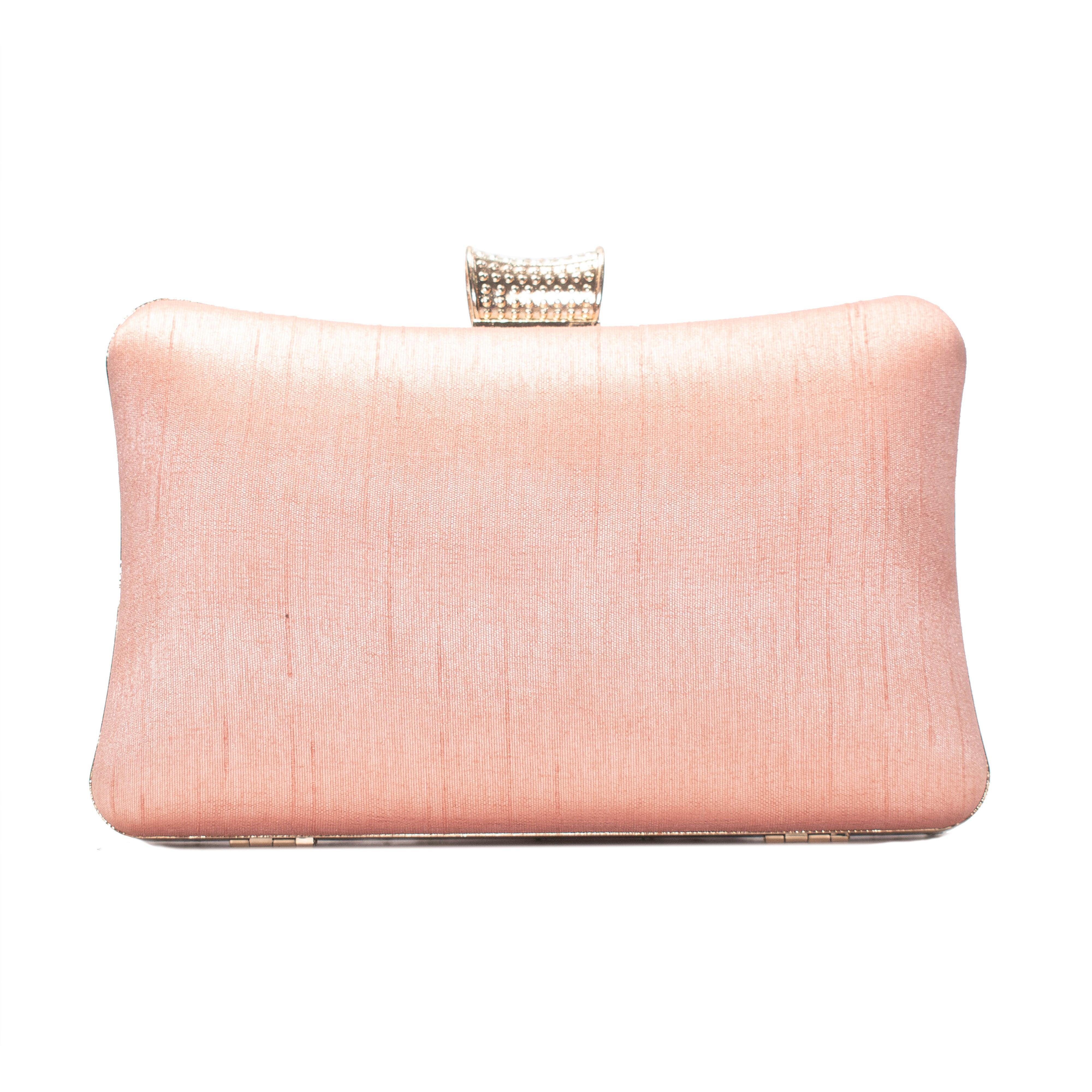 Sugarcrush Peach embroidered Clutch - SUGARCRUSH