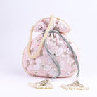 Sugarcrush Peach Luxury Potli Bag With Drawstring Closure - SUGARCRUSH