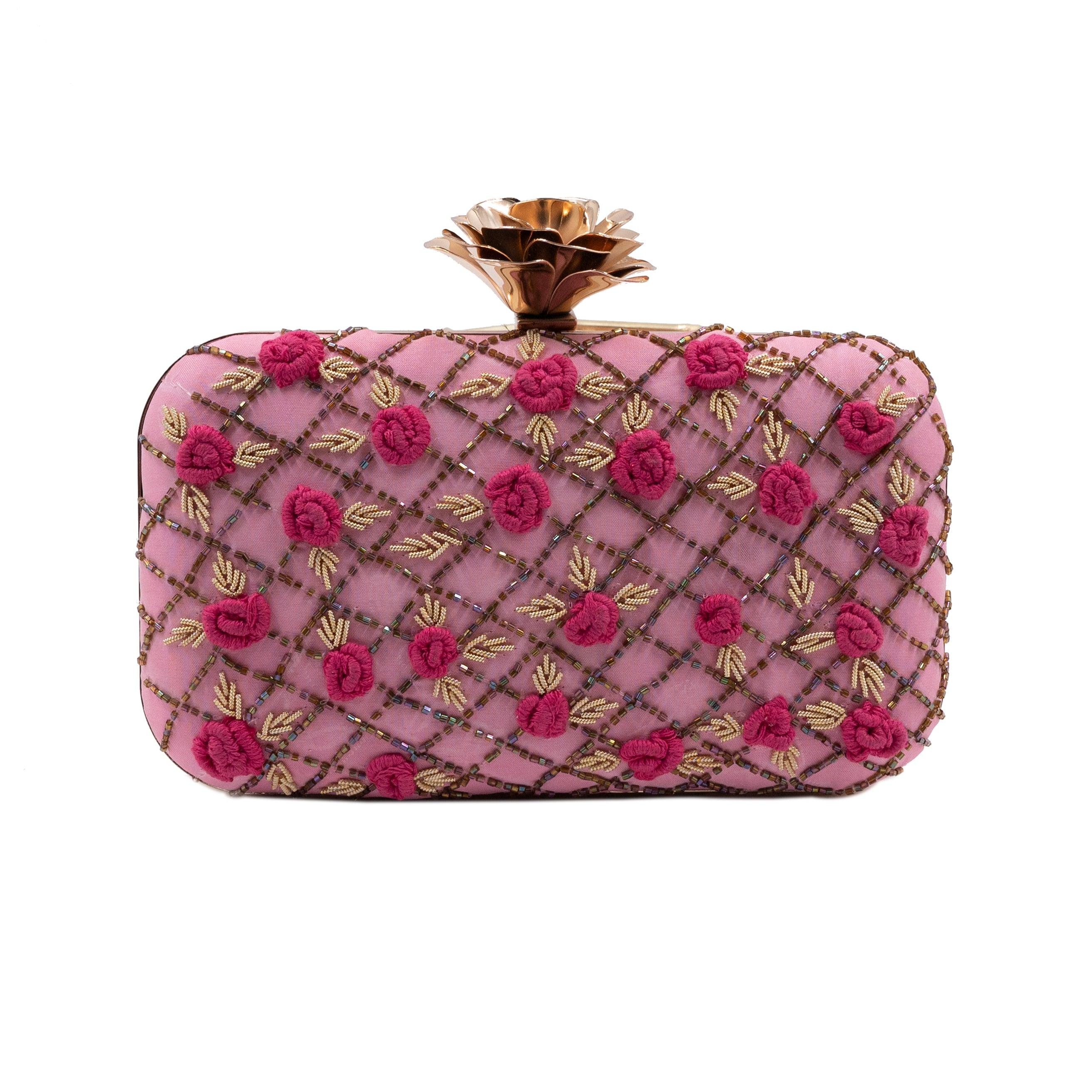 Sugarcrush Pink floral Clutch - SUGARCRUSH