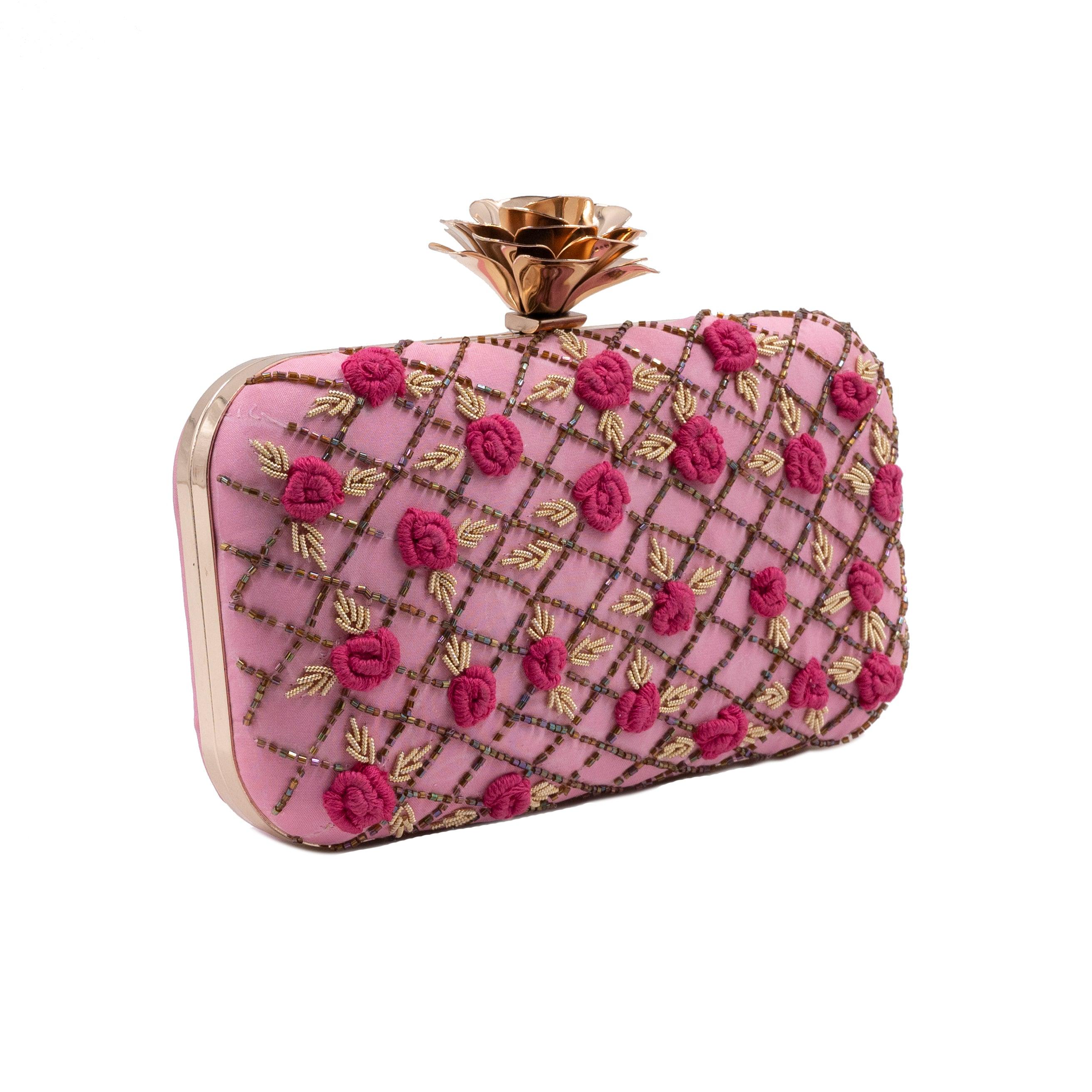 Sugarcrush Pink floral Clutch - SUGARCRUSH