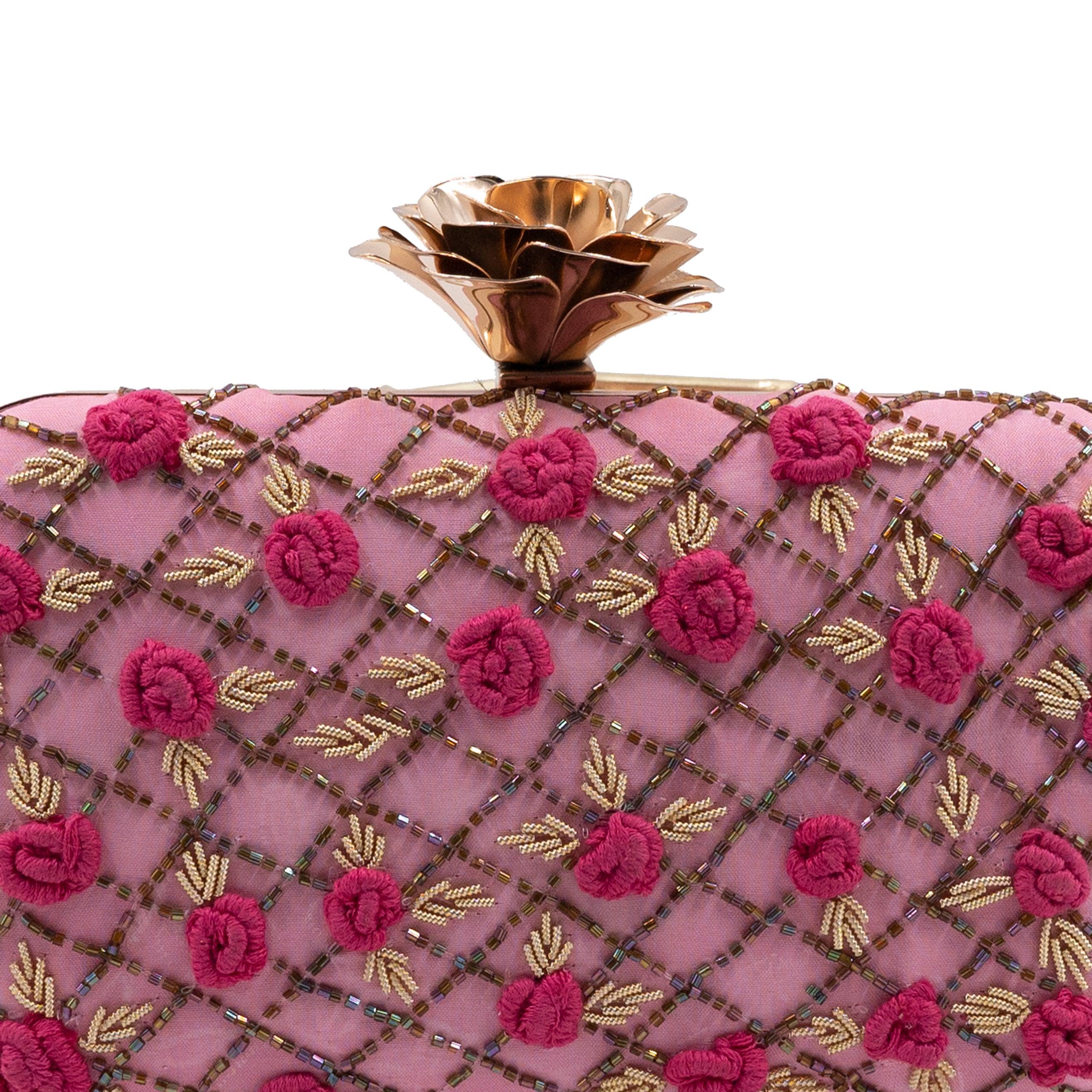 Sugarcrush Pink floral Clutch - SUGARCRUSH