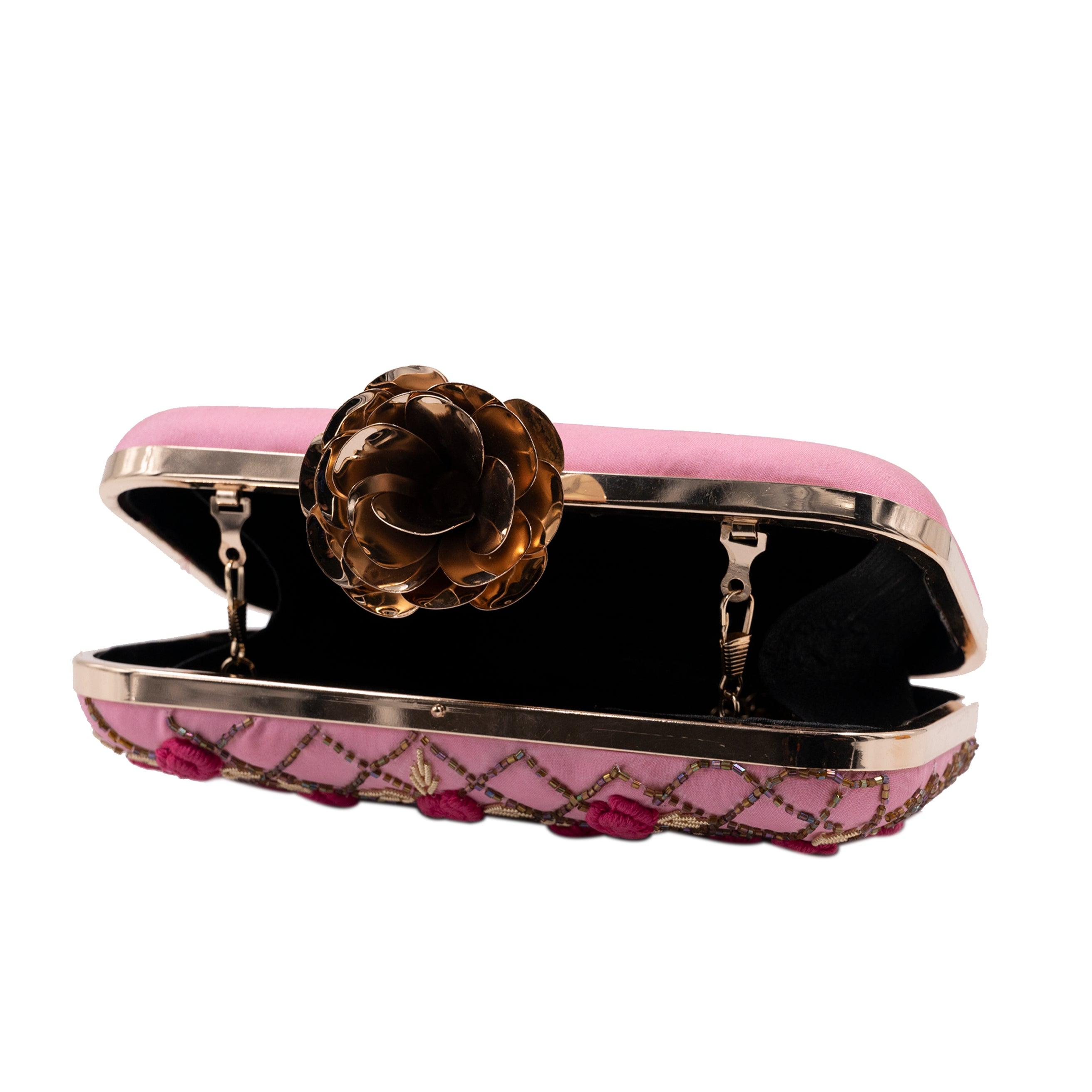 Sugarcrush Pink floral Clutch - SUGARCRUSH