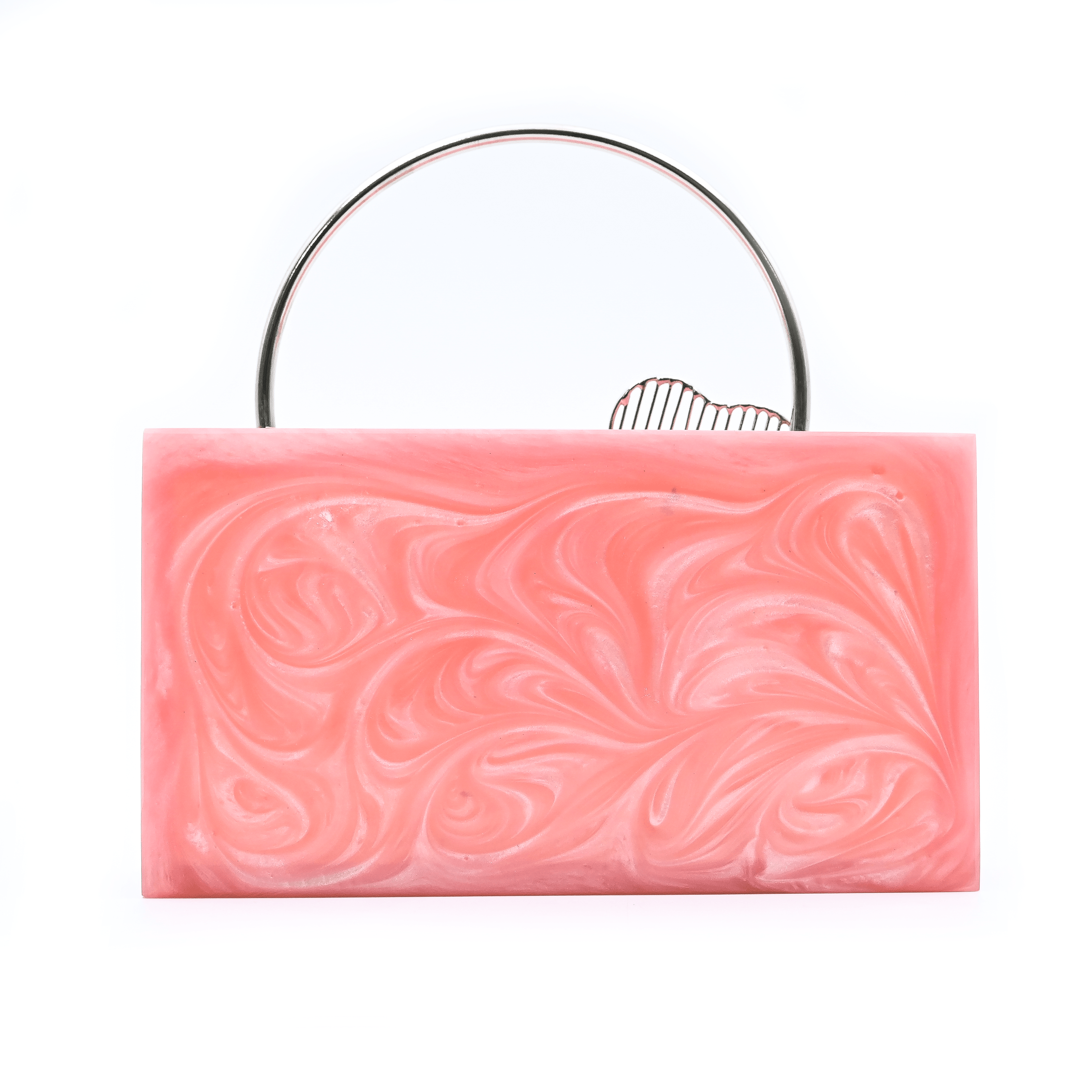 Sugarcrush Pink luxury embellished clutch with handle - SUGARCRUSH