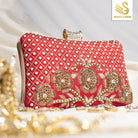 Sugarcrush Red embroidered Clutch - SUGARCRUSH