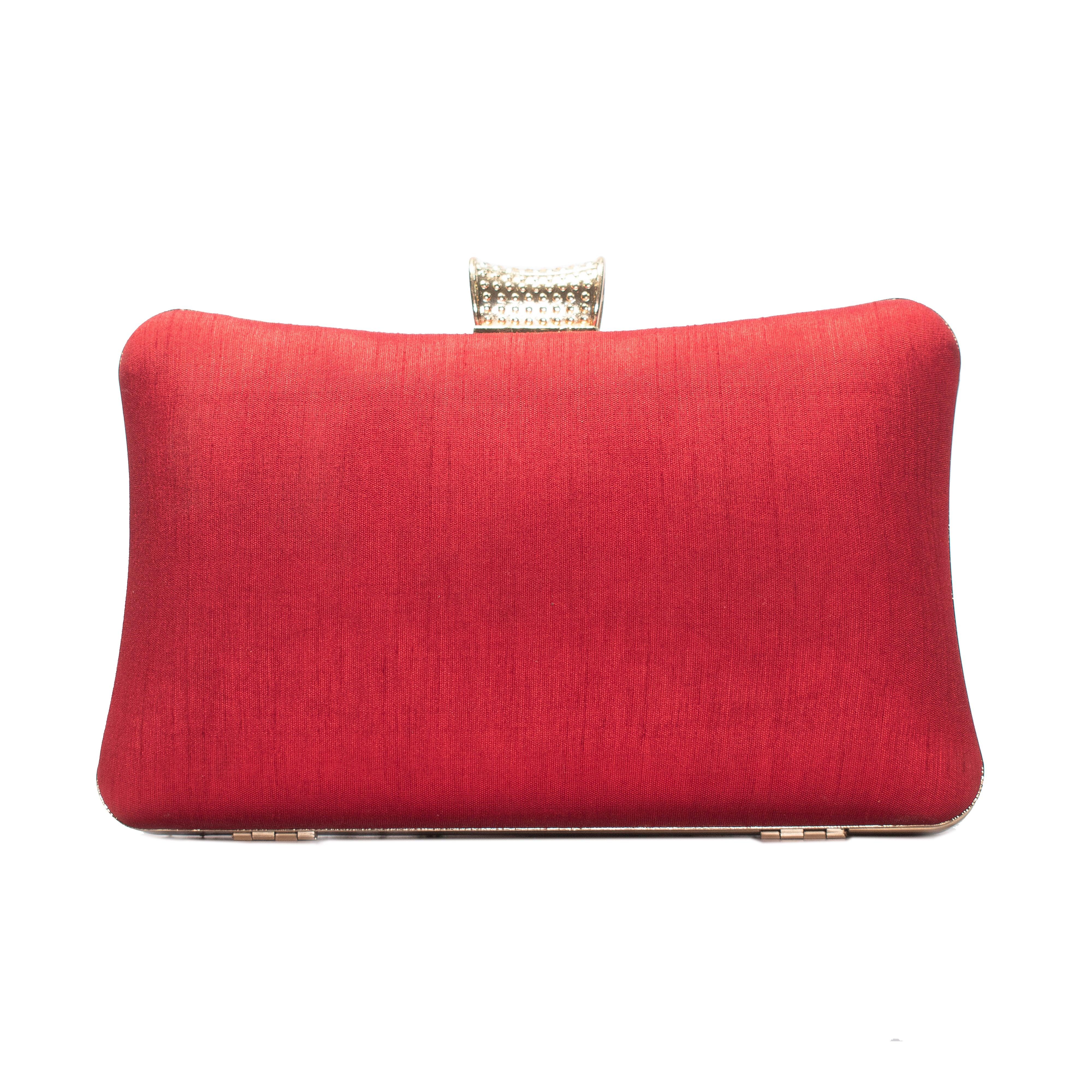 Sugarcrush Red embroidered Clutch - SUGARCRUSH