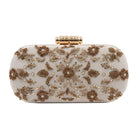 Sugarcrush white embroidered Clutch - SUGARCRUSH