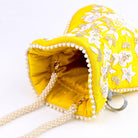 Sugarcrush yellow bridal Luxury Potli Bag With Drawstring Closure - SUGARCRUSH