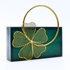 Sugarcrush Green luxury embellished clutch with handle - SUGARCRUSH